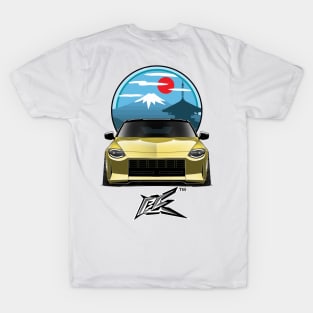 nissan 400z lowered stanced black yellow T-Shirt